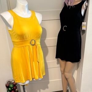 Yellow Sleeveless Mini Dress/Tunic